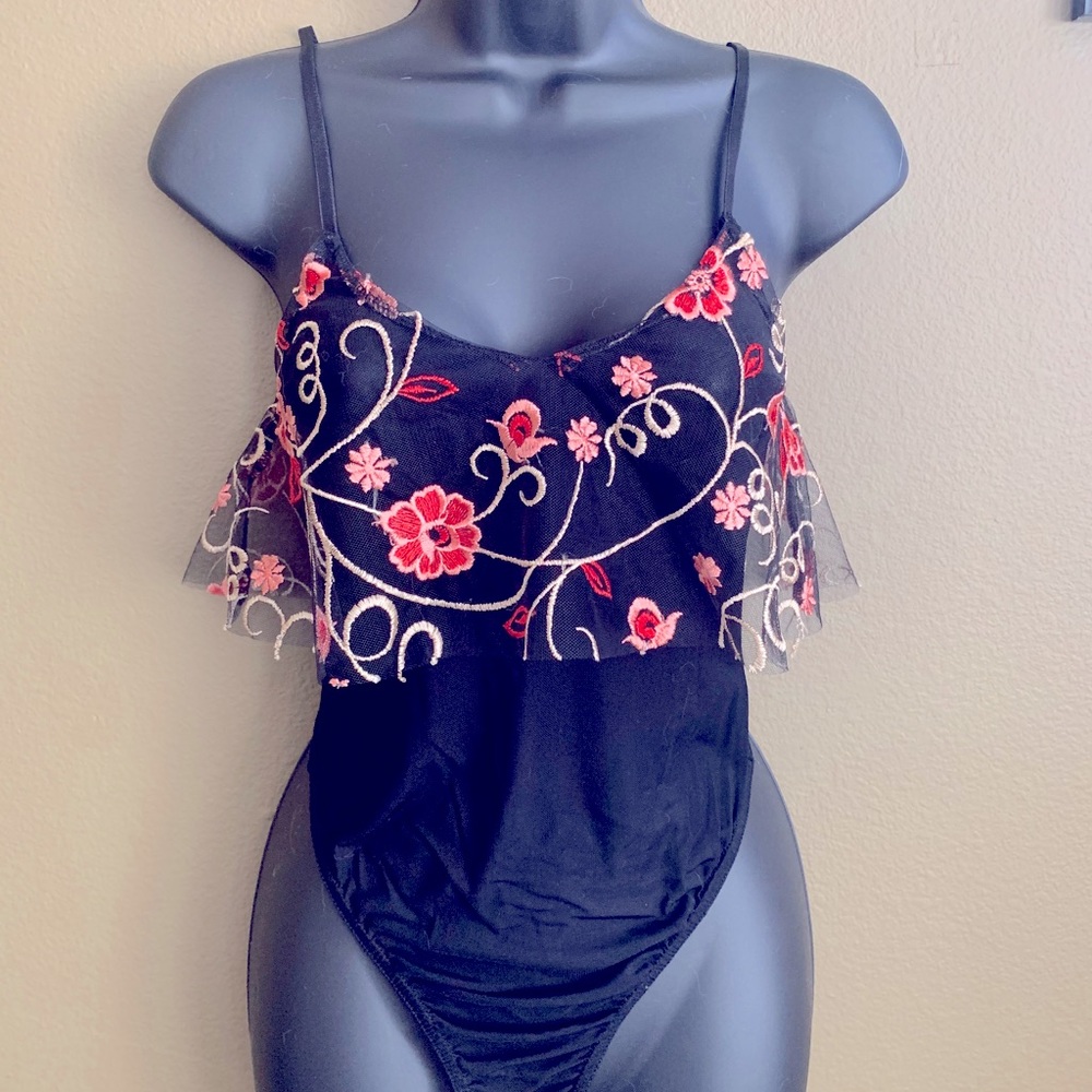 Black Mesh Bodysuit